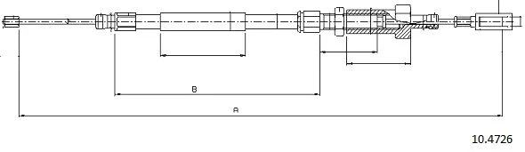 Cable Pull, parking brake (10.4726)