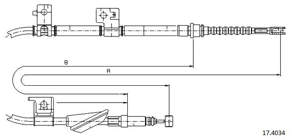 Cable Pull, parking brake (17.4034)