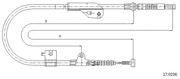Cable Pull, parking brake (17.0236)
