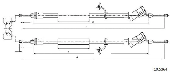 Cable Pull, parking brake (10.5364)