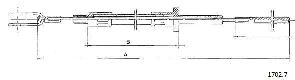 Cable Pull, clutch control (1702.7)