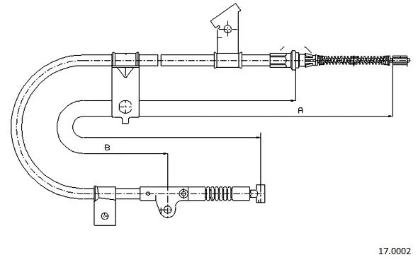 Cable Pull, parking brake (17.0002)