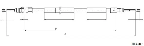 Cable Pull, parking brake (10.4709)