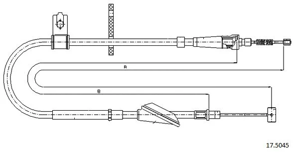 Cable Pull, parking brake (17.5045)
