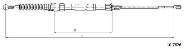 Cable Pull, parking brake (10.7626)