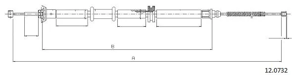 Cable Pull, parking brake (12.0732)
