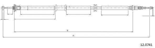Cable Pull, parking brake (12.0741)
