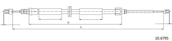 Cable Pull, parking brake (10.6795)