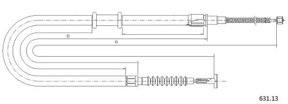 Cable Pull, parking brake (631.13)