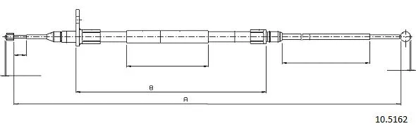 Cable Pull, parking brake (10.5162)
