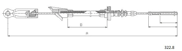 Cable Pull, clutch control (322.8)