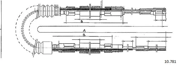 Cable Pull, parking brake (10.781)