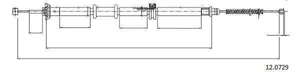 Cable Pull, parking brake (12.0729)