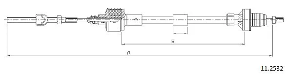 Cable Pull, clutch control (11.2532)