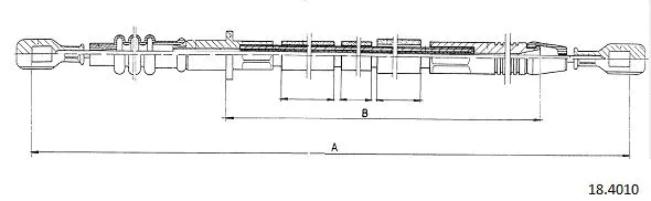 Cable Pull, clutch control (18.4010)
