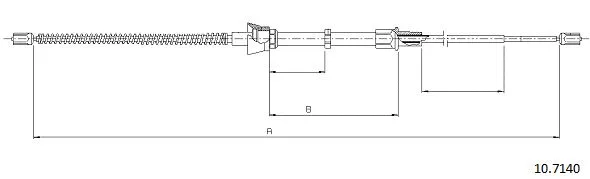 Cable Pull, parking brake (10.7140)