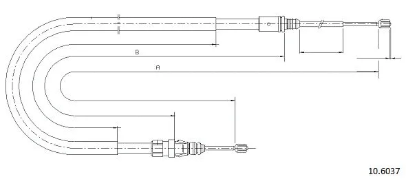 Cable Pull, parking brake (10.6037)