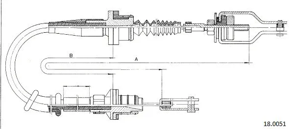 Cable Pull, clutch control (18.0052)