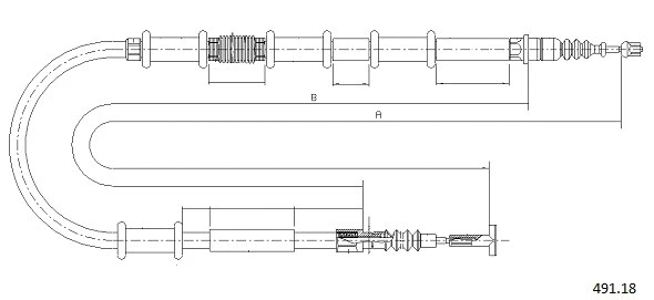 Cable Pull, parking brake (491.18)