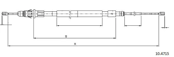 Cable Pull, parking brake (10.4715)
