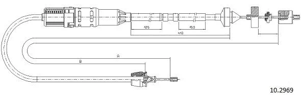 Cable Pull, clutch control (10.2969)