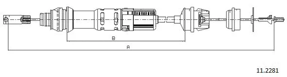 Cable Pull, clutch control (11.2281)