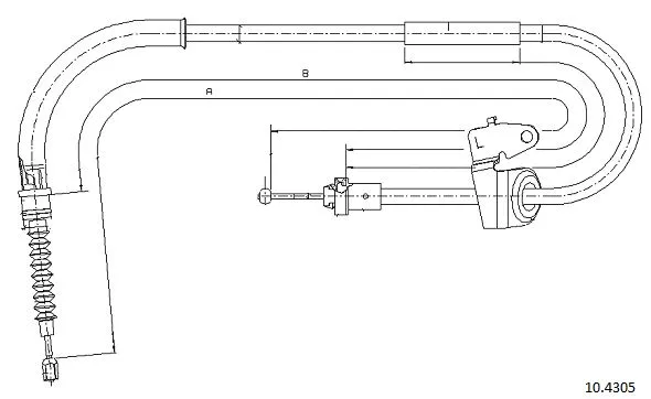 Cable Pull, parking brake (10.4305)