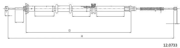 Cable Pull, parking brake (12.0733)