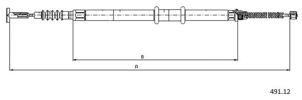Cable Pull, parking brake (491.12)
