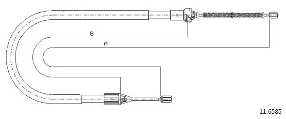 Cable Pull, parking brake (11.6585)