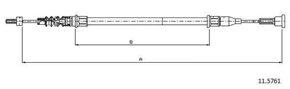 Cable Pull, parking brake (11.5761)