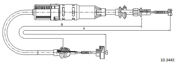 Cable Pull, clutch control (10.3445)