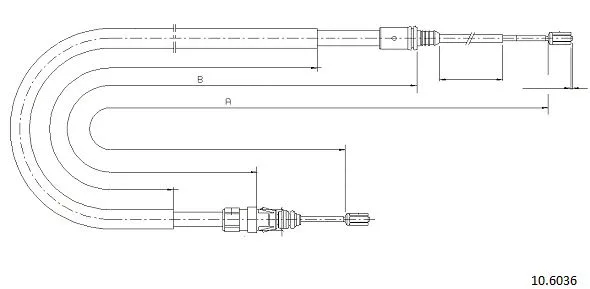 Cable Pull, parking brake (10.6036)