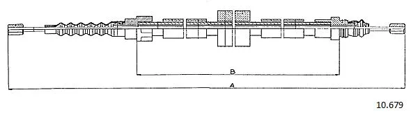 Cable Pull, parking brake (10.679)