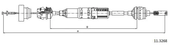 Cable Pull, clutch control (11.3268)
