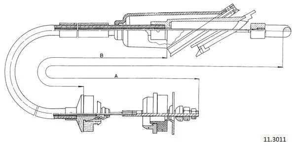Cable Pull, clutch control (11.3011)