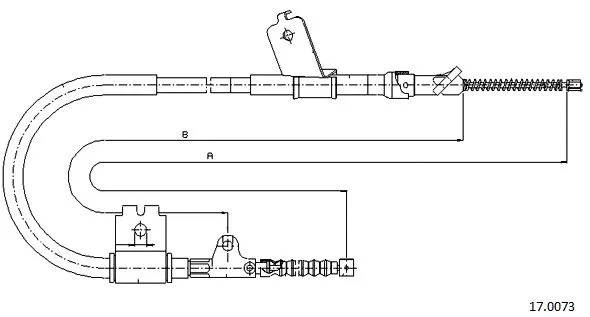 Cable Pull, parking brake (17.0073)