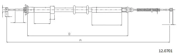 Cable Pull, parking brake (12.0701)