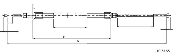 Cable Pull, parking brake (10.5165)