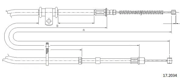 Cable Pull, parking brake (17.2034)