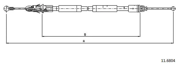 Cable Pull, parking brake (11.6804)