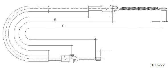 Cable Pull, parking brake (10.6777)