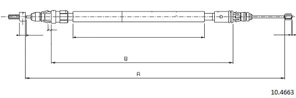 Cable Pull, parking brake (10.4663)
