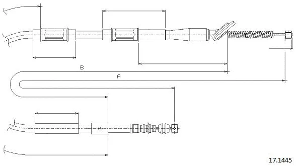 Cable Pull, parking brake (17.1445)