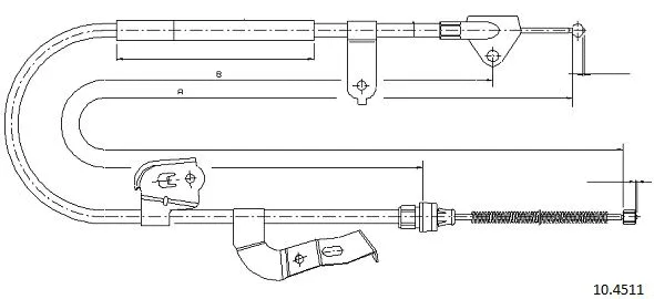 Cable Pull, parking brake (10.4511)