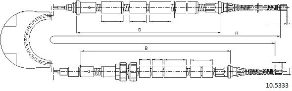 Cable Pull, parking brake (10.5333)