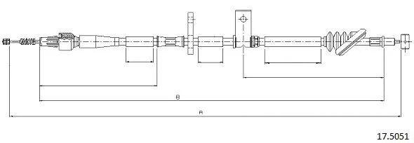 Cable Pull, parking brake (17.5051)