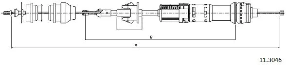 Cable Pull, clutch control (11.3046)