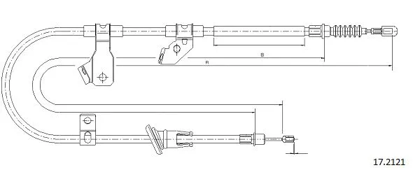 Cable Pull, parking brake (17.2121)