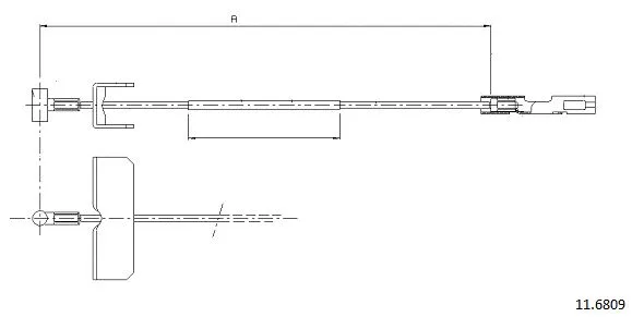 Cable Pull, parking brake (11.6809)